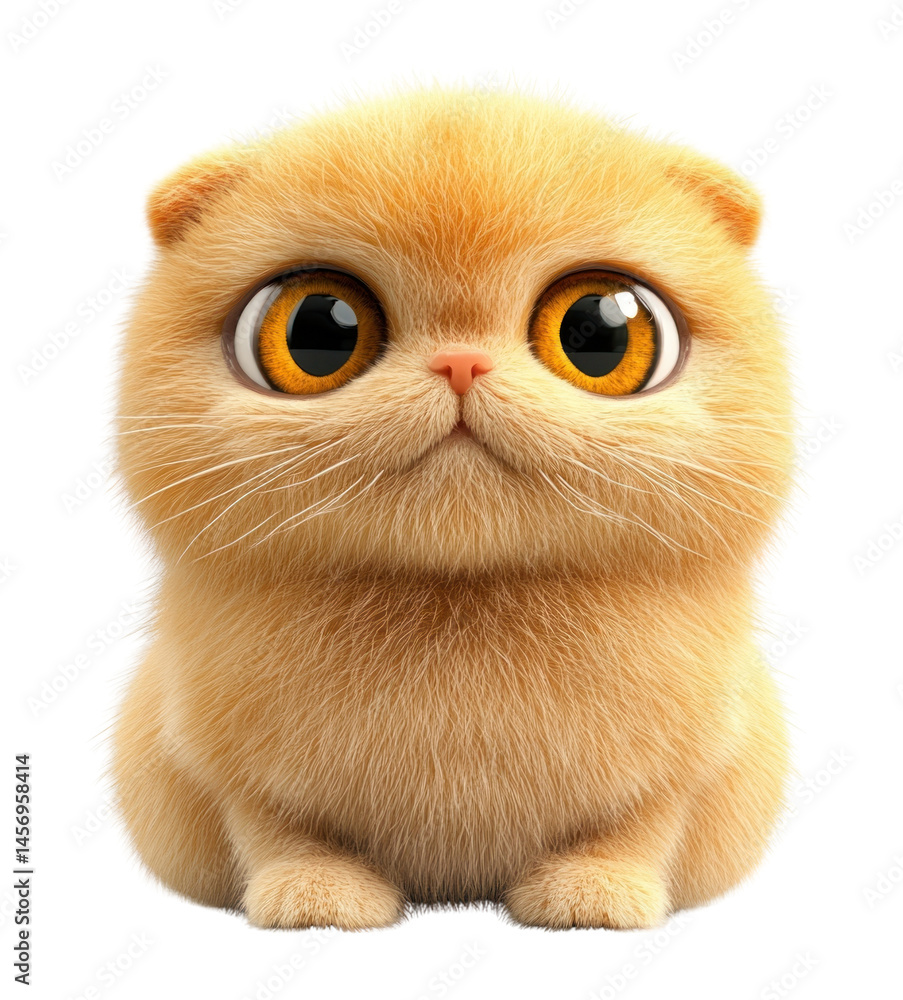 Fototapeta premium PNG Scottish Fold cat illustration animal.