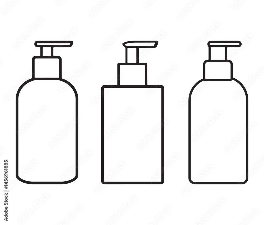 Spray bottle silhouette. Cosmetic dispenser bottle icons. Minimalist pump bottle illustrations. Spray bottle silhouette. Cosmetic dispenser bottle icons. Minimalist pump bottle illustrations.