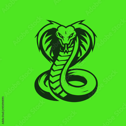 Aggressive Cobra Snake Vector Illustration