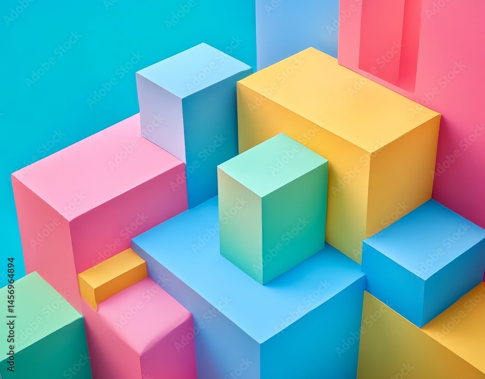 In this image, a flat lay of a single plastic toy block is captured in close-up, with a modern design forming the background In this image, a flat lay of a single plastic toy block is captured in close-up, with a modern design forming the background