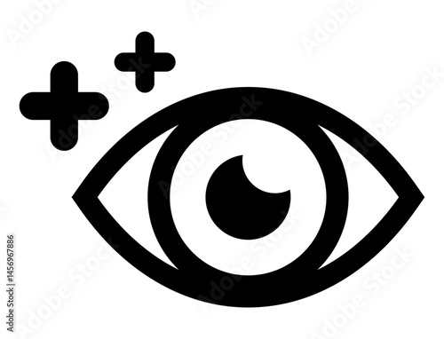 improvement of eye health and vision represented clearly through an icon.