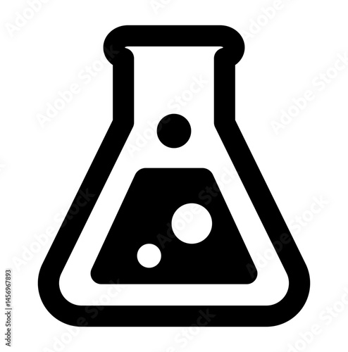 icon displays a glass tube containing colorful scientific liquid inside.