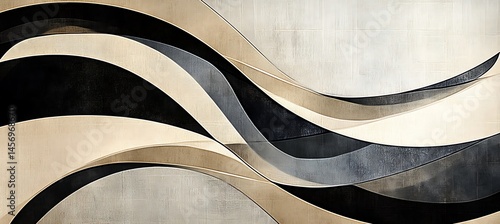 A modern art-inspired geometric design with smooth lines 