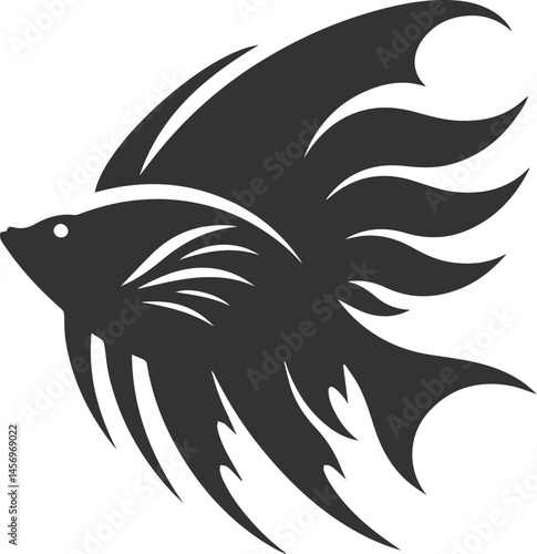 Angelfish vector silhouette