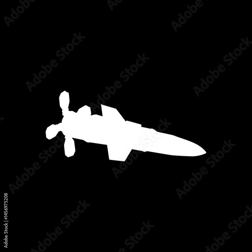 Atomic Bomb Silhouette, can use for Art Illustration, Icon, Symbol, Pictogram, News Illustration, or Graphic Design Element. Vector Illustration
