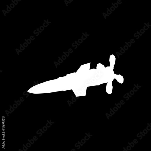 Atomic Bomb Silhouette, can use for Art Illustration, Icon, Symbol, Pictogram, News Illustration, or Graphic Design Element. Vector Illustration