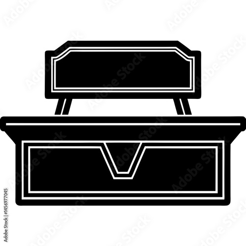 Desk-nameplate Vector Illustration Printable Graphic Design for Office Celebration