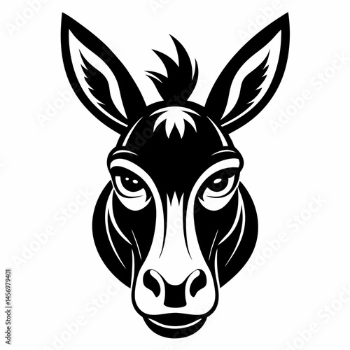 vector illustration of a donkey