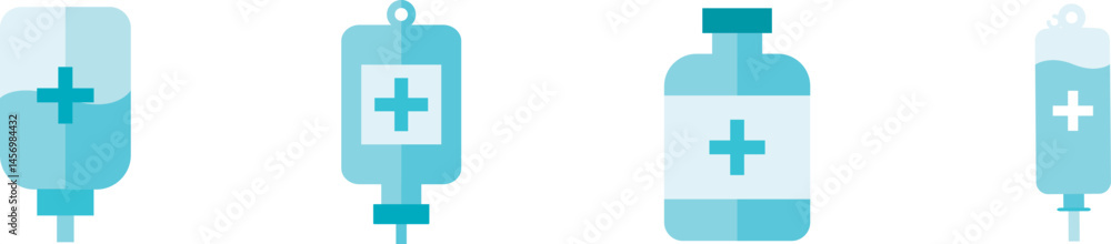 Infusion set icon in flat style. infusion bag icon. Vector illustration Infusion set icon in flat style. infusion bag icon. Vector illustration