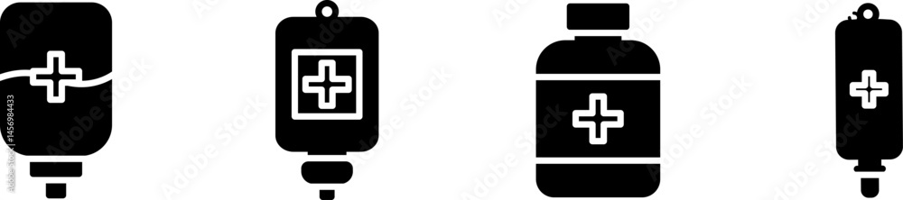 Infusion set icon. infusion bag icon isolated. Vector illustration Infusion set icon. infusion bag icon isolated. Vector illustration