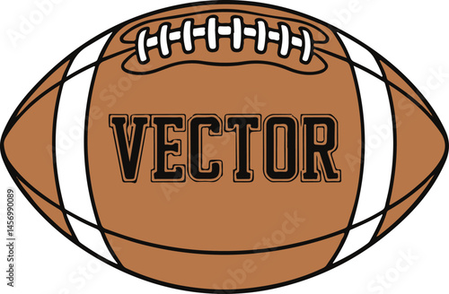  American football ball vector on white background