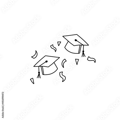 graduation doodle icon