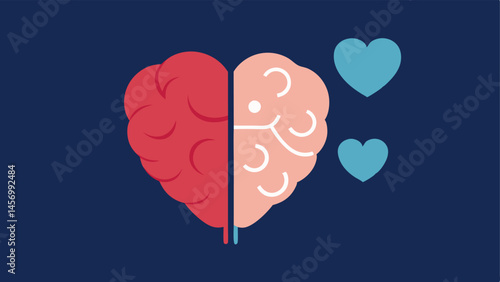 A Heart and Brain Together Create an image of a heart and brain side by side symbolizing the harmony of motivation heart and rational planning brain in overcoming procrastination.