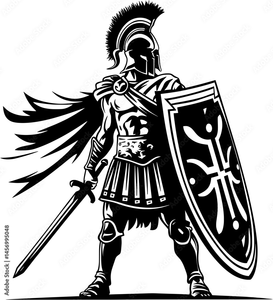 Obraz premium Rustic Spartan General Soldier