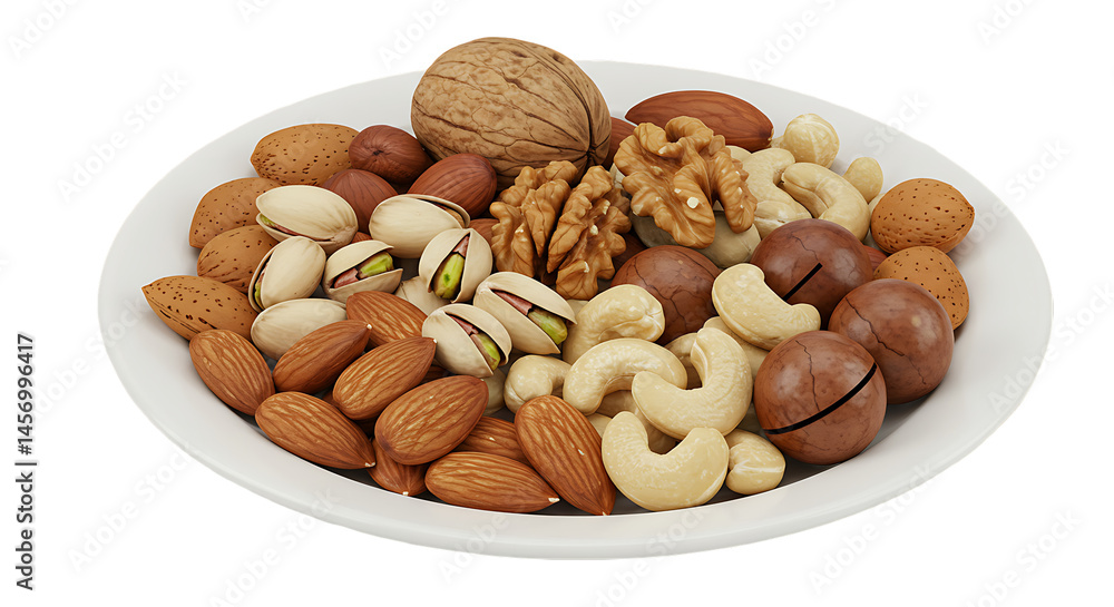Mix of nuts isolated on transparent background Mix of nuts isolated on transparent background