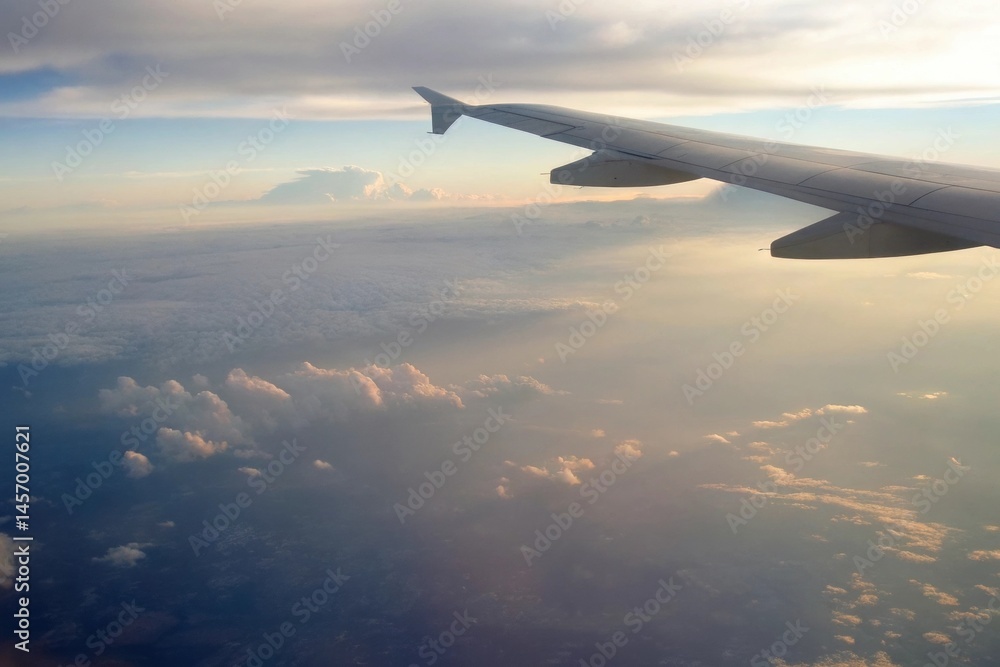 Fototapeta premium View from inside and airplane