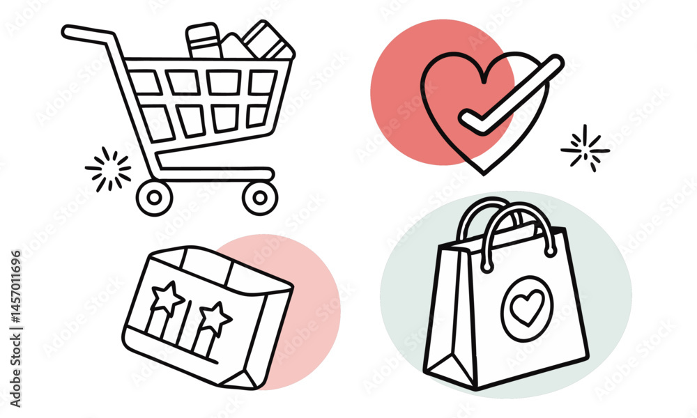 set of shopping icons set of shopping icons