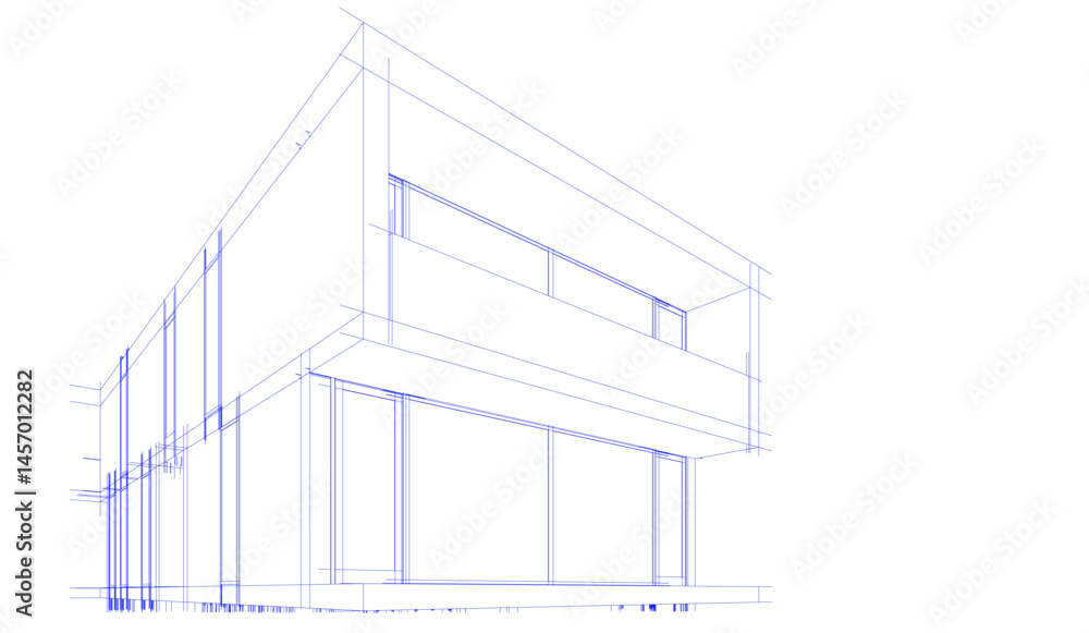 Architectural drawing vector 3d illustration Architectural drawing vector 3d illustration