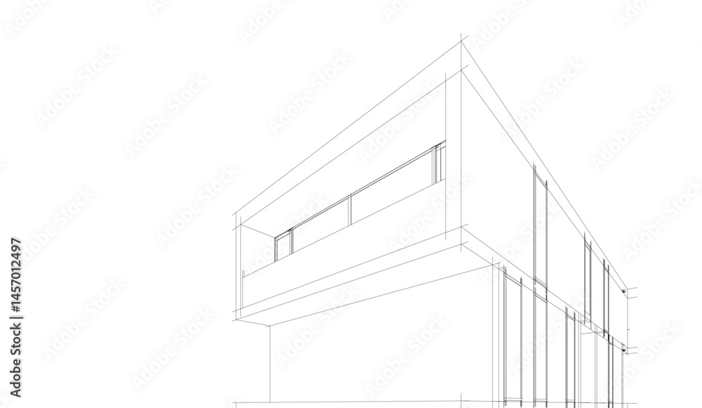 Architectural drawing vector 3d illustration Architectural drawing vector 3d illustration