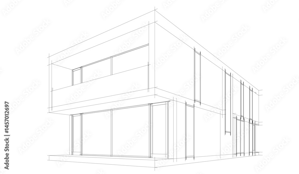 Architectural drawing vector 3d illustration Architectural drawing vector 3d illustration