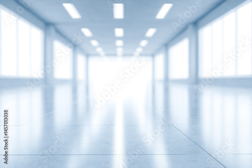 Wallpaper Mural Bright, spacious hallway with luminous windows and glossy floors. Minimalist design at its finest Torontodigital.ca