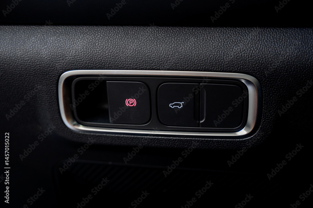 The Car Interior Control Panel with various buttons for usability and safety The Car Interior Control Panel with various buttons for usability and safety