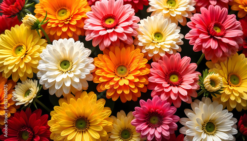 Close up flowers in full color