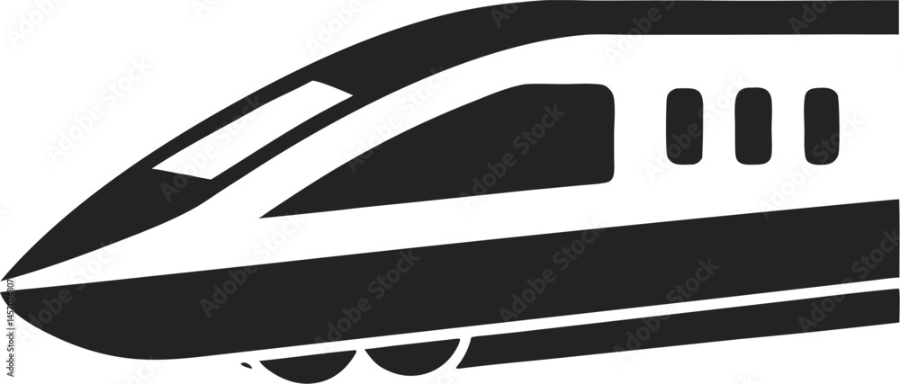 Fototapeta premium Illustration of modern stylish high speed train