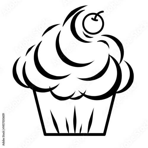 cupcake sweet dessert icon vector illustration/ muffin icon