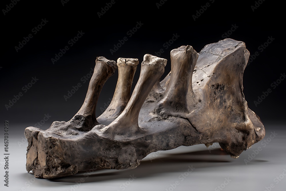 Obraz premium Fossil prehistoric animal bones