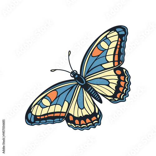 butterfly isolated on white. Monarch Butterfly