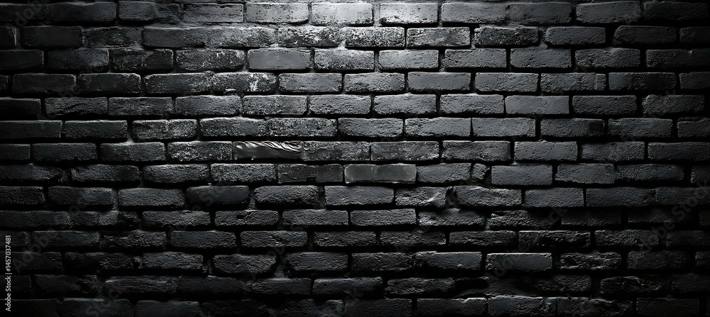 Fototapeta premium Dark Gray Brick Wall Background