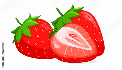strawberry on white background
