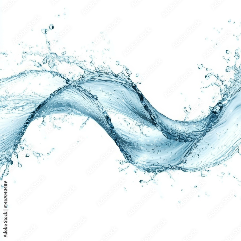 Obraz premium Dynamic Water Splash Illustration