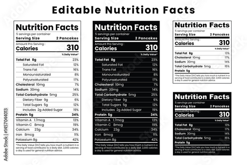  Nutrition Facts Label, Supplement facts, Nutrition List, Vitamin Facts, Supplement list, Nutrition Tamplate, Supplement Tamplate