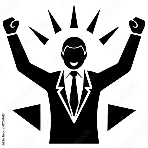 Celebrating-bossVector Illustration Printable Graphic Design for Office Celebration