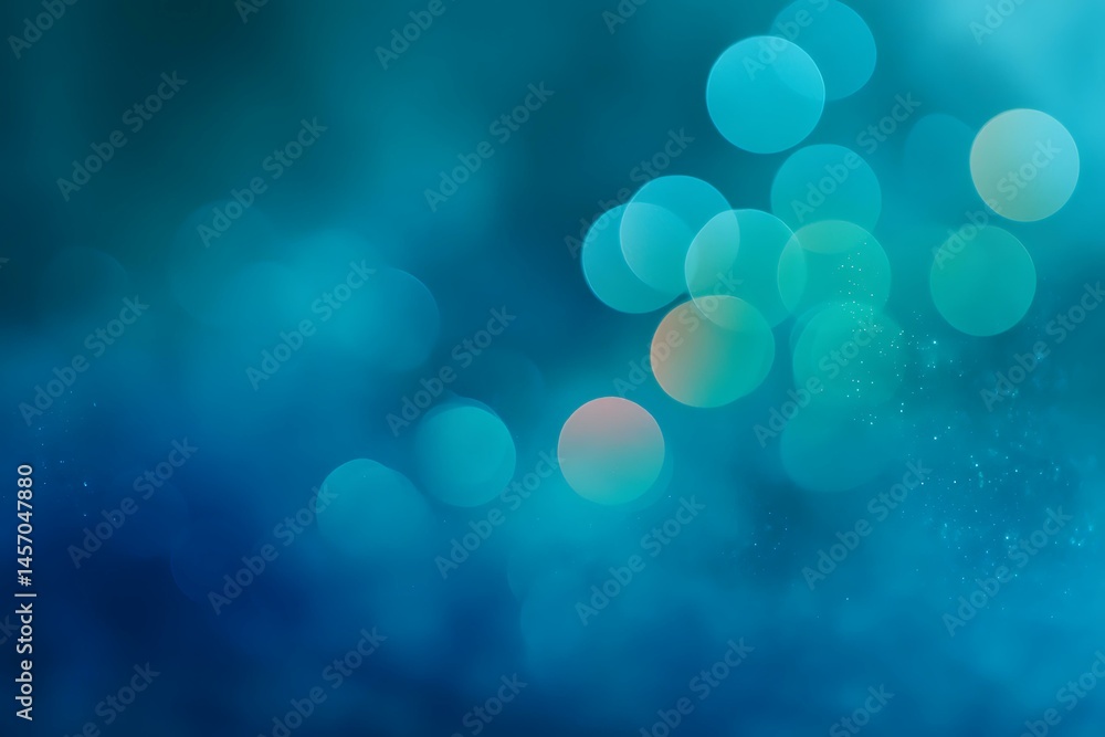 Abstract Bokeh Background in Teal Blue Abstract Bokeh Background in Teal Blue