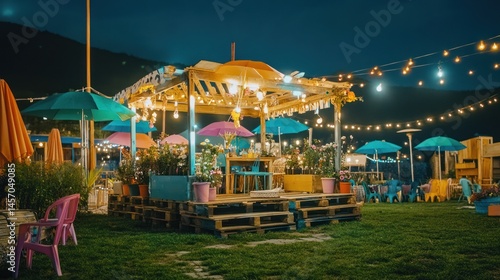 Wallpaper Mural Outdoor Night Market Pavilion Torontodigital.ca