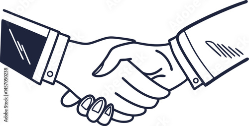 Business Handshake Icon Vector