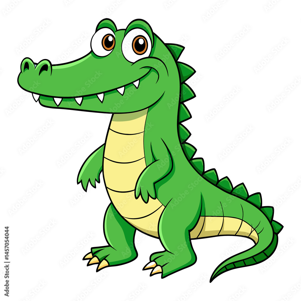 Naklejka premium crocodile funny cartoon image