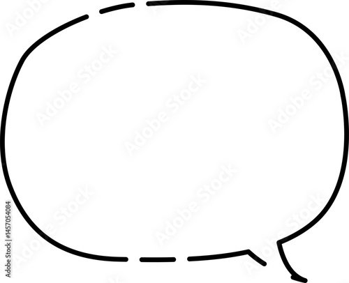 シンプルなスキマのある吹き出し(しっぽ右)