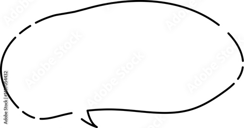 ふわっとしゃべるシンプルふきだし(しっぽ右)