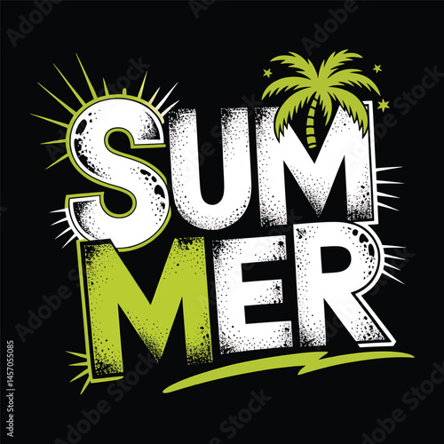 Summer T-Shirt Design Vector, Typography t-shirt Design, Summer vector Art & Illustration