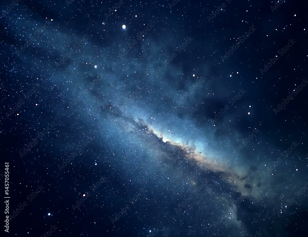 Obraz premium Stunning Night Sky with Milky Way Galaxy