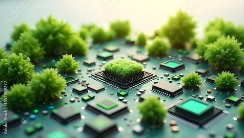 eco green electronic circuit board