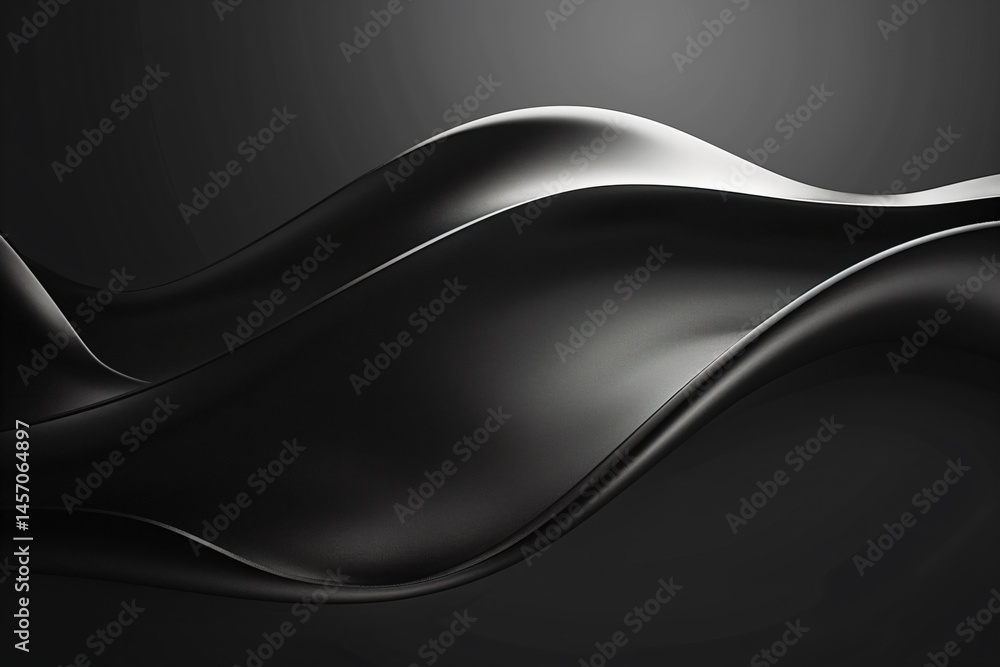 Obraz premium a black and white abstract background with smooth lines