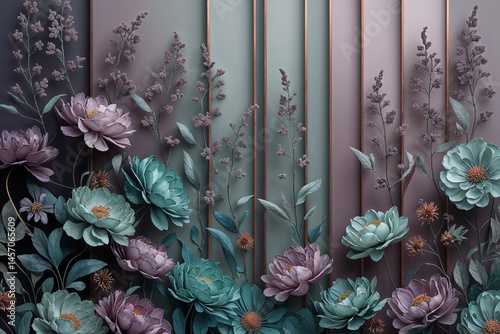 Floral twilight background 