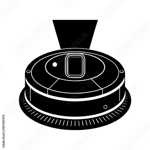 Robot vacuum with mood lighting silhouette