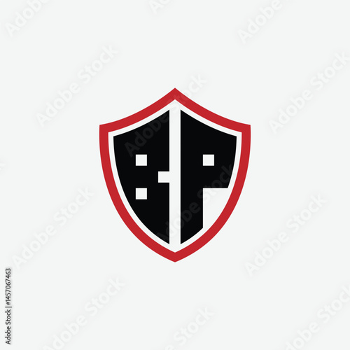 599 shield logo shape letter alphabet educational learning B P