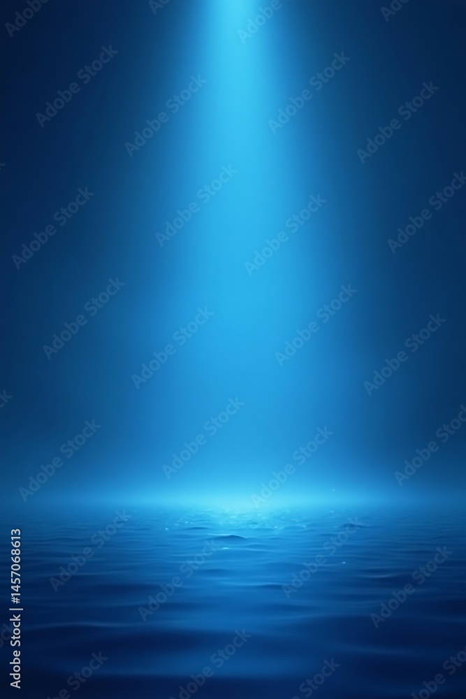 Fototapeta premium Blue Light on Water Abstract Background